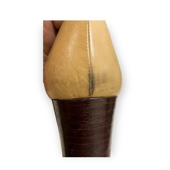 Vintage Givenchy beige loafer heel.  size 8AA - Picture 7 of 8
